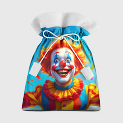 Мешок для подарков Весёлый клоун с шаром, цвет: 3D-принт