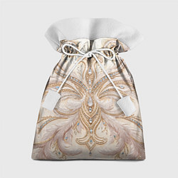 Мешок для подарков Перламутровый орнамент с перьями, цвет: 3D-принт