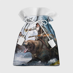 Мешок для подарков Русский воин на медведе, цвет: 3D-принт
