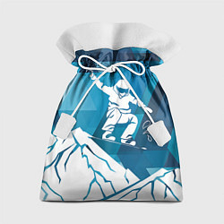 Мешок для подарков Горы и сноубордист, цвет: 3D-принт