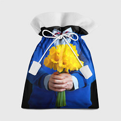 Подарочный мешок Цветы в руках