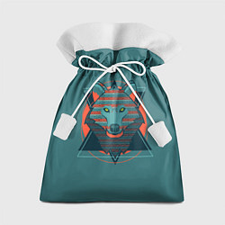 Мешок для подарков Геометрический волк, цвет: 3D-принт