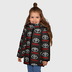 Куртка зимняя для девочки Toyota, цвет: 3D-красный — фото 2