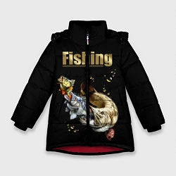 Куртка зимняя для девочки Gold Fishing, цвет: 3D-красный