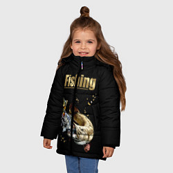 Куртка зимняя для девочки Gold Fishing, цвет: 3D-красный — фото 2