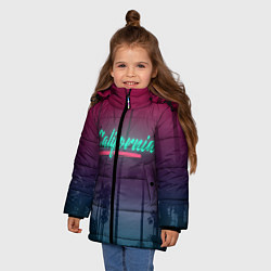 Куртка зимняя для девочки California, цвет: 3D-черный — фото 2