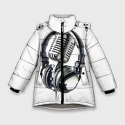 Куртка зимняя для девочки Диджей, цвет: 3D-светло-серый