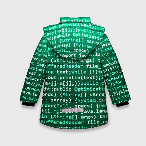 Зимняя куртка для девочки Программирование 8 / 3D-Светло-серый – фото 2