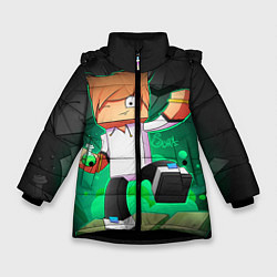 Куртка зимняя для девочки TonyCreative 3, цвет: 3D-черный