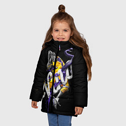 Куртка зимняя для девочки Баскетболист, цвет: 3D-черный — фото 2