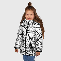 Куртка зимняя для девочки Смелость и счастье, цвет: 3D-черный — фото 2