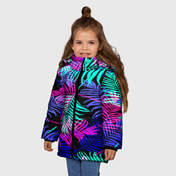 Куртка зимняя для девочки Hawaii ?, цвет: 3D-черный — фото 2