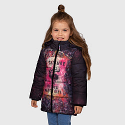 Куртка зимняя для девочки Tresure of the nation(pink), цвет: 3D-черный — фото 2