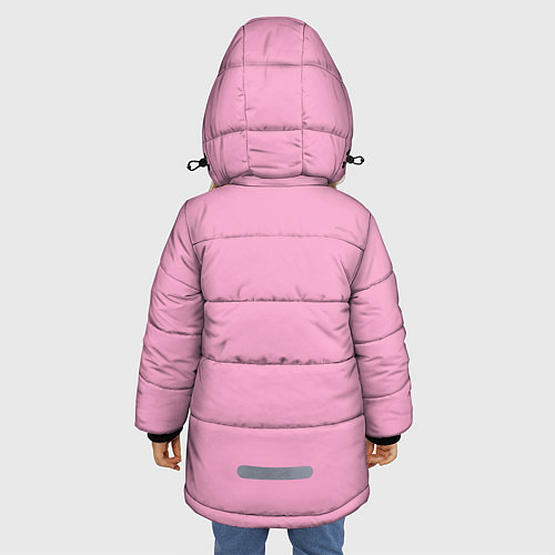 Зимняя куртка для девочки Лицо Слоупока / 3D-Черный – фото 4