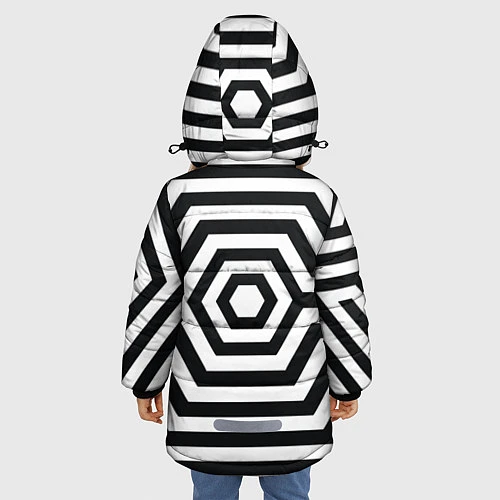 Зимняя куртка для девочки EXO Geometry / 3D-Черный – фото 4