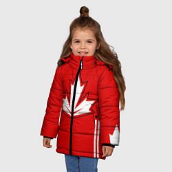 Куртка зимняя для девочки Сборная Канады: домашняя форма, цвет: 3D-красный — фото 2