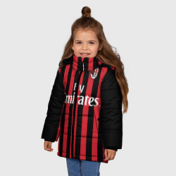 Куртка зимняя для девочки Milan FC: Fly Emirates, цвет: 3D-черный — фото 2