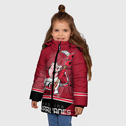 Куртка зимняя для девочки Carolina Hurricanes цвета 3D-черный — фото 2