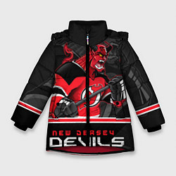 Куртка зимняя для девочки New Jersey Devils, цвет: 3D-красный