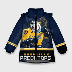 Куртка зимняя для девочки Nashville Predators, цвет: 3D-светло-серый