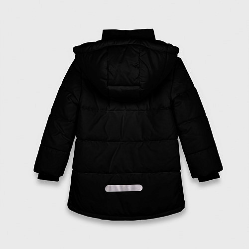 Зимняя куртка для девочки Деймон Сальваторе с котом / 3D-Светло-серый – фото 2