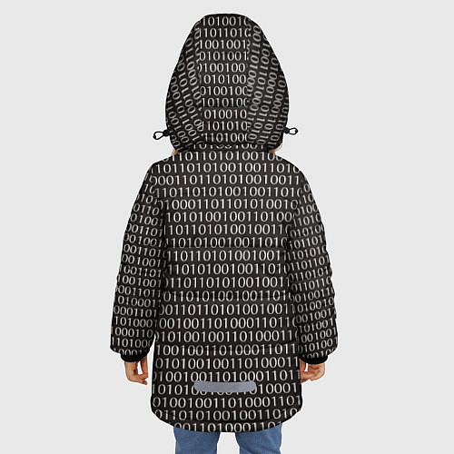 Зимняя куртка для девочки Mr. Robot: Binary code / 3D-Черный – фото 4