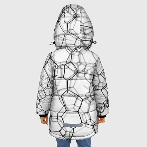 Зимняя куртка для девочки Пузыри / 3D-Черный – фото 4