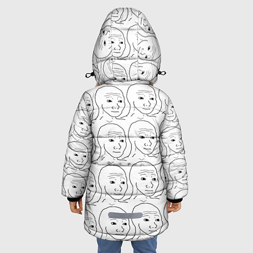 Зимняя куртка для девочки I Know That Feel Bro / 3D-Черный – фото 4