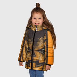 Куртка зимняя для девочки Helloween squash, цвет: 3D-черный — фото 2