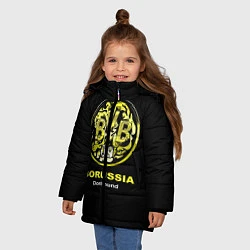 Куртка зимняя для девочки Borussia Dortmund, цвет: 3D-красный — фото 2