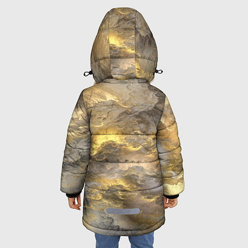 Зимняя куртка для девочки Грандж / 3D-Черный – фото 4