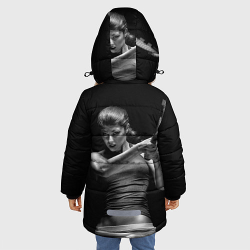 Зимняя куртка для девочки Всемирный теннис / 3D-Черный – фото 4