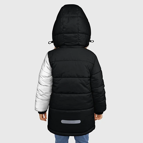 Зимняя куртка для девочки Grandfather: Black & White / 3D-Черный – фото 4
