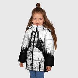 Куртка зимняя для девочки Зомби рекурсия, цвет: 3D-черный — фото 2