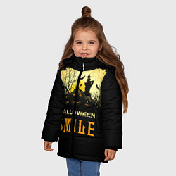 Куртка зимняя для девочки Smile, цвет: 3D-черный — фото 2