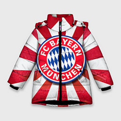 Куртка зимняя для девочки FC Bayern, цвет: 3D-черный