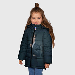 Куртка зимняя для девочки Шерлок в костюме, цвет: 3D-светло-серый — фото 2