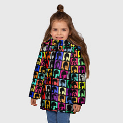 Куртка зимняя для девочки The Beatles: pop-art, цвет: 3D-черный — фото 2