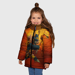 Куртка зимняя для девочки Шадоу Шаман, цвет: 3D-черный — фото 2