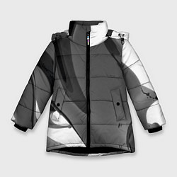 Куртка зимняя для девочки Краска, цвет: 3D-черный