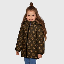 Куртка зимняя для девочки Geek, цвет: 3D-светло-серый — фото 2