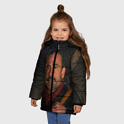 Куртка зимняя для девочки Ниган, цвет: 3D-черный — фото 2