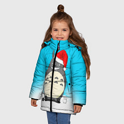 Куртка зимняя для девочки Тоторо под снегом, цвет: 3D-светло-серый — фото 2