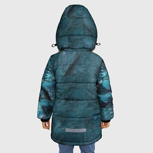 Зимняя куртка для девочки Мастера меча онлайн / 3D-Черный – фото 4