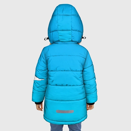 Зимняя куртка для девочки Задумчивый Барт / 3D-Черный – фото 4