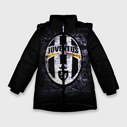 Куртка зимняя для девочки Juventus: shadows, цвет: 3D-черный