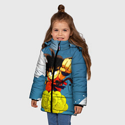 Куртка зимняя для девочки Small Goku, цвет: 3D-черный — фото 2