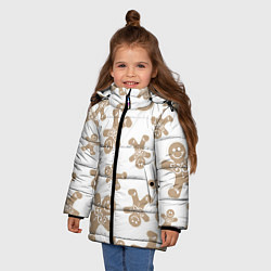 Куртка зимняя для девочки Имбирные пряники, цвет: 3D-черный — фото 2