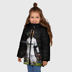 Куртка зимняя для девочки Роналдо, цвет: 3D-черный — фото 2