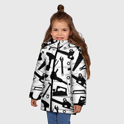 Куртка зимняя для девочки Строитель 7, цвет: 3D-черный — фото 2